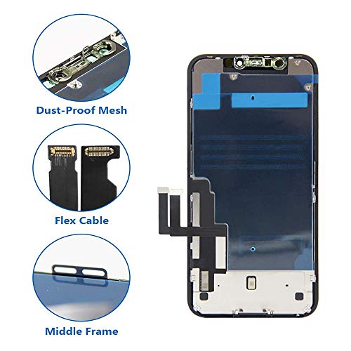 for iPhone 11 Screen Replacement,LCD Display 3D Touch Digitizer Assembly,Compatible with iPhone 11 Screen Replacement 6.1 inch (Model A2111, A2223, A2221) with Repair Tools and Screen Protector