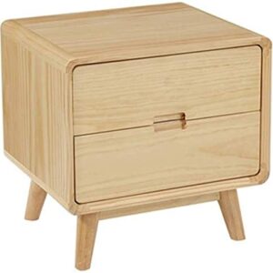 AYKDAS Bedside Table Bedroom Bedside Table, Bedside Table Bedside Table Furniture Solid Wood Bedroom Storage Cabinet Living Room Two Drawers Drawer Furniture Lovely Little Bedside Cabinet