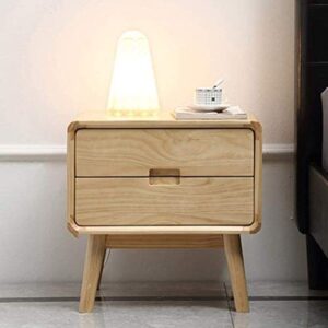 AYKDAS Bedside Table Bedroom Bedside Table, Bedside Table Bedside Table Furniture Solid Wood Bedroom Storage Cabinet Living Room Two Drawers Drawer Furniture Lovely Little Bedside Cabinet