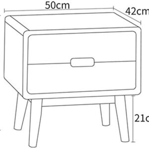 AYKDAS Bedside Table Bedroom Bedside Table, Bedside Table Bedside Table Furniture Solid Wood Bedroom Storage Cabinet Living Room Two Drawers Drawer Furniture Lovely Little Bedside Cabinet