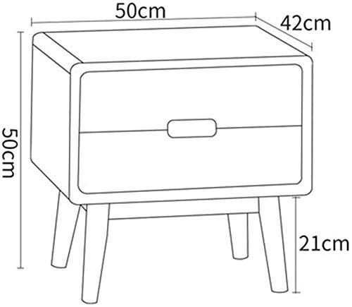 AYKDAS Bedside Table Bedroom Bedside Table, Bedside Table Bedside Table Furniture Solid Wood Bedroom Storage Cabinet Living Room Two Drawers Drawer Furniture Lovely Little Bedside Cabinet