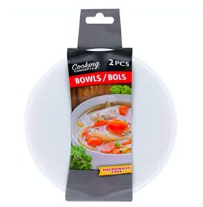 cooking concepts round microwavable bowls, 2-ct. packs