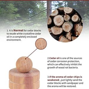 MoHern Cedar Balls for Clothes Storage, 30 Pcs Cedar Blocks for Clothes Storage, Cedar Chips for Clothes Storage