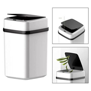 MagiDeal Automatic Touchless Motion Sensor Trash Can, 3 Gal L, Plastic, Small, Kick Touch