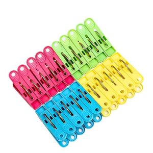 20 plastic hanger clips,heavy-duty outdoor clothespins, clothes pins，clothespins colored，plastic sealing clips for food and snack bag, 4 colors of pp material, handicraft decorative pins, hanging