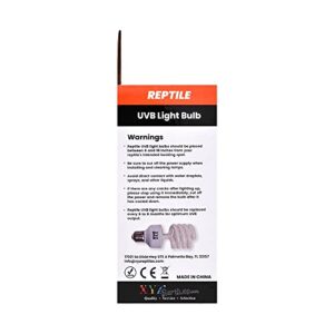 XYZReptiles 26 Watt Reptile UVB Bulb 5.0 Reptile Light (2 Pack Bulbs)