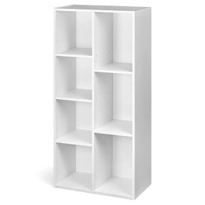 Amazon Basics 7-Cube Organizer Bookcase, White