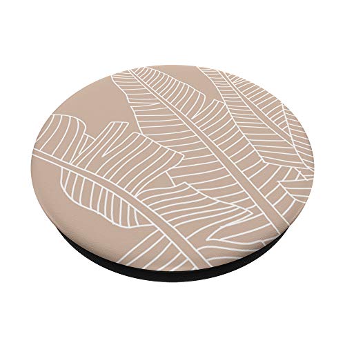 Banana Leaves Botanical Tropical Plant Boho Beige Neutral PopSockets PopGrip: Swappable Grip for Phones & Tablets