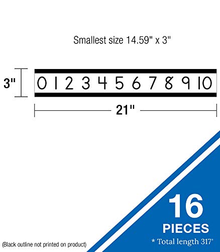 Schoolgirl Style Simply Boho Number Line Mini Bulletin Board—Number Line, Counting, Addition, Subtraction Math Skills Practice, Classroom or Homeschool Learning (16 pc)