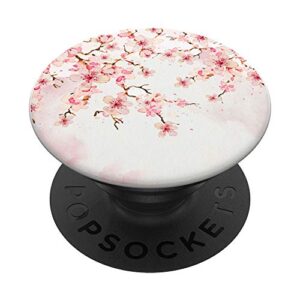 japan pink flower gift sakura florist anime cherry blossom popsockets popgrip: swappable grip for phones & tablets