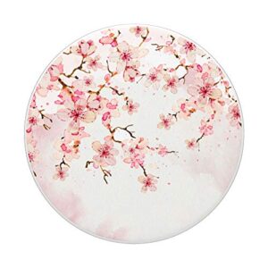 Japan Pink Flower Gift Sakura Florist Anime Cherry Blossom PopSockets PopGrip: Swappable Grip for Phones & Tablets