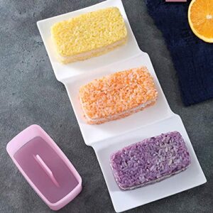 Musubi Maker Press, 2 Pack Rice Ball Mold Rectangle Thousand Layer Sushi Maker Mold (Pink)