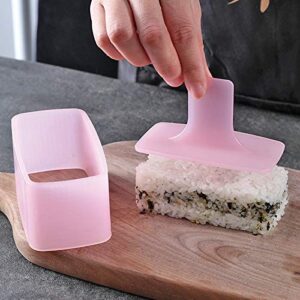 Musubi Maker Press, 2 Pack Rice Ball Mold Rectangle Thousand Layer Sushi Maker Mold (Pink)