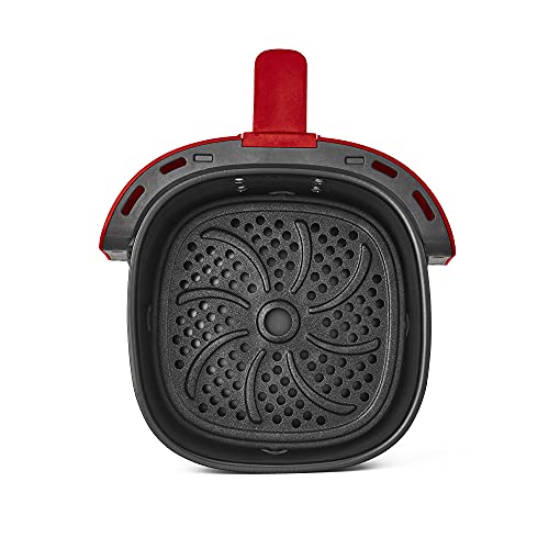 BELLA 2.9QT Manual Air Fryer, No Pre-Heat Needed, No-Oil Frying, Fast Healthy Evenly Cooked Meal Every Time, Removeable Dishwasher Safe Non Stick Pan and Crisping Tray for Easy Clean Up, Matte Red