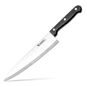 humbee - chef knife 8 inches - stainless high carbon steel full tang blade for pro and personal use ergonomic handle comfortable grip