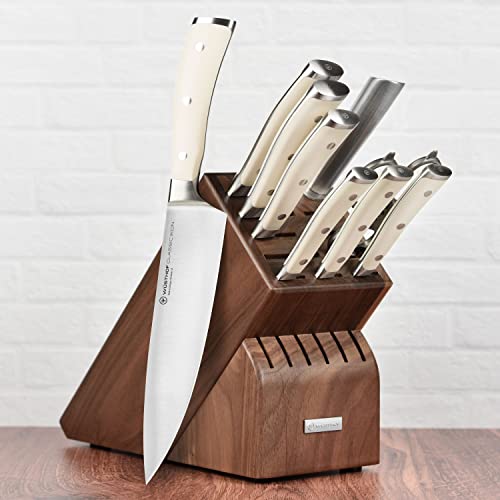 Wusthof Classic Ikon Creme 10 Piece Knife Set with Walnut Block