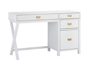 linon white modern classic side storage sadie desk