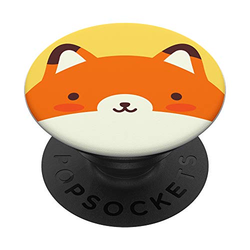 Fox Kawaii Cute Face Animal Red Fox Lover Funny Gift Idea PopSockets PopGrip: Swappable Grip for Phones & Tablets