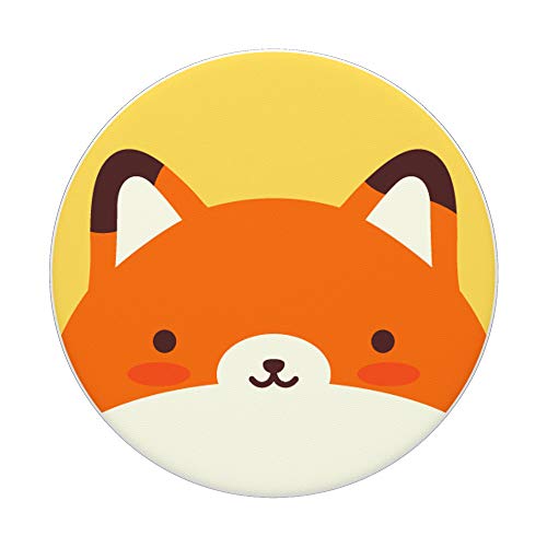 Fox Kawaii Cute Face Animal Red Fox Lover Funny Gift Idea PopSockets PopGrip: Swappable Grip for Phones & Tablets