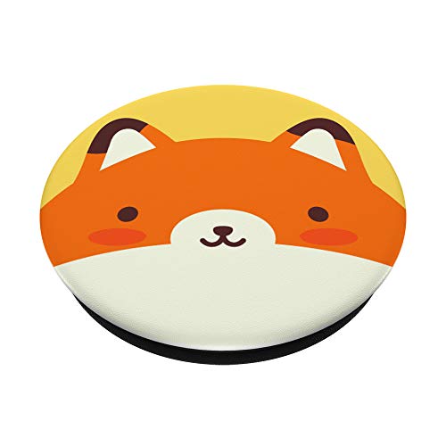 Fox Kawaii Cute Face Animal Red Fox Lover Funny Gift Idea PopSockets PopGrip: Swappable Grip for Phones & Tablets