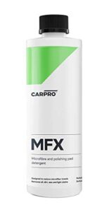 carpro mfx - liter - microfiber detergent, remove oils, waxes and dirt from your microfiber cloths to restore drying towels and buffing cloths