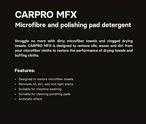 CARPRO MFX - Liter - Microfiber Detergent, Remove Oils, Waxes and Dirt from Your Microfiber Cloths to Restore Drying Towels and Buffing Cloths