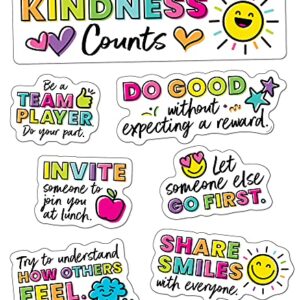 Carson Dellosa Kind Vibes Motivational Mini Bulletin Board Set—Kindness Counts Header with Inspirational Messages, Homeschool or Classroom Decor (15 pc)