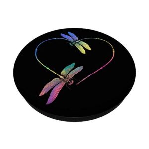 Two Dragonflies In The Shape Of A Heart Dragonfly Valentines PopSockets PopGrip: Swappable Grip for Phones & Tablets