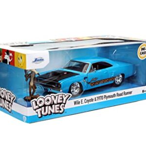 Jada 1:24 Diecast 1970 Plymouth Roadrunner with Wile E Coyote Figure