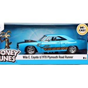 Jada 1:24 Diecast 1970 Plymouth Roadrunner with Wile E Coyote Figure