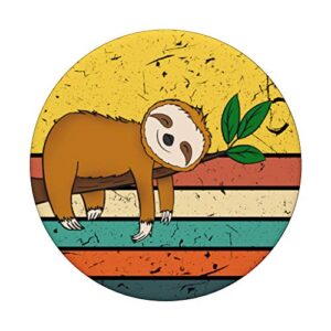 Sloth Hanging Branch Tee Gift Sloth Gifts For Kides Sloth PopSockets Swappable PopGrip