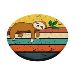 Sloth Hanging Branch Tee Gift Sloth Gifts For Kides Sloth PopSockets Swappable PopGrip