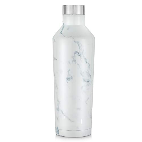 Gordon Sinclair Marble Riviera 17 oz Double Walled Stainless Steel Water Bottles The Vacuum Insulated Water Bottle is Leak Proof & a Thermos for Hot Drinks for 12 Hours and Cold Drinks for 24 Hours