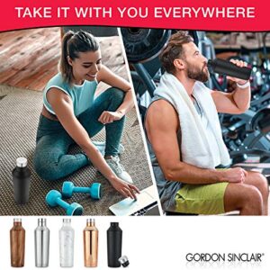 Gordon Sinclair Marble Riviera 17 oz Double Walled Stainless Steel Water Bottles The Vacuum Insulated Water Bottle is Leak Proof & a Thermos for Hot Drinks for 12 Hours and Cold Drinks for 24 Hours