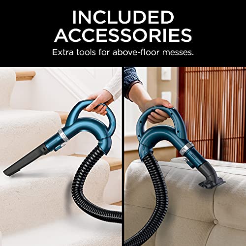 Shark ZU503AMZ Navigator Lift-Away Upright Vacuum with Self-Cleaning Brushroll, HEPA Filter, Swivel Steering, Upholstery Tool & Pet Crevice Tool, Perfect for Pets & Multi-Surface Cleaning, Teal