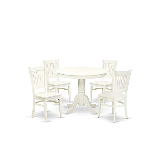 East West Furniture ANVA5-LWH-W Dining Sets, Regular