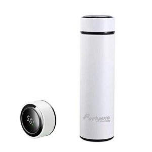 Fortyone Thermos Cup Coffee Thermos Bottle Coffee mugstainless Steel Cup Vacuum Insulated Cup With temperature display Keep Drinks Hot or Cold (White)… (White)