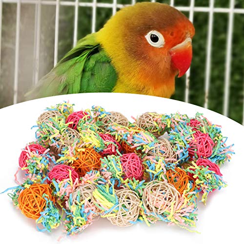 20Pcs Bird Parrot Toys Bird Chewing Foraging Shredder Toy Bird Cage Hanging Swing Toy for Small Bird, Parakeets, Cockatiels, Conures, Budgie