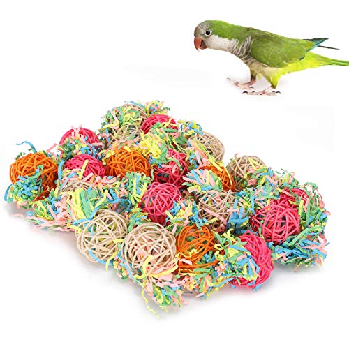 20Pcs Bird Parrot Toys Bird Chewing Foraging Shredder Toy Bird Cage Hanging Swing Toy for Small Bird, Parakeets, Cockatiels, Conures, Budgie