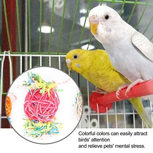 20Pcs Bird Parrot Toys Bird Chewing Foraging Shredder Toy Bird Cage Hanging Swing Toy for Small Bird, Parakeets, Cockatiels, Conures, Budgie