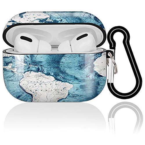 AirPods Pro Case South America Map Protective Hard AirPods Pro Case Cover Portable & Shockproof with Keychain Compatible with Apple AirPods Pro Charging Cases