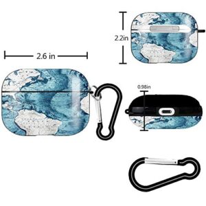 AirPods Pro Case South America Map Protective Hard AirPods Pro Case Cover Portable & Shockproof with Keychain Compatible with Apple AirPods Pro Charging Cases