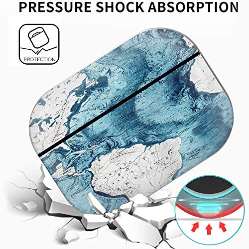 AirPods Pro Case South America Map Protective Hard AirPods Pro Case Cover Portable & Shockproof with Keychain Compatible with Apple AirPods Pro Charging Cases