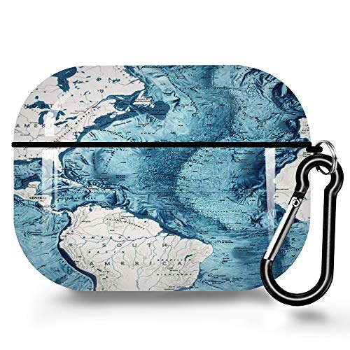 AirPods Pro Case South America Map Protective Hard AirPods Pro Case Cover Portable & Shockproof with Keychain Compatible with Apple AirPods Pro Charging Cases