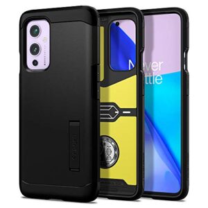 spigen tough armor [extreme protection tech] designed for oneplus 9 case 5g [compatible with na & eu versions, not compatible with ch & in versions] (2021) - black