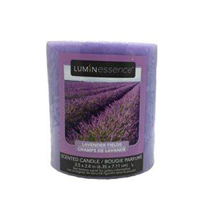 luminessence lavender fields scented pillar candle