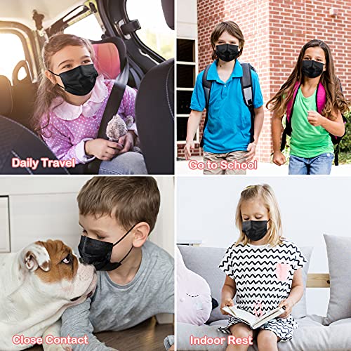 BINGFONE Black Disposable Face Masks, 100 Pack Disposable Face Masks Disposable Masks