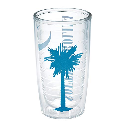 Tervis South Carolina Made in USA Double Walled Insulated Tumbler Travel Cup Keeps Drinks Cold & Hot, 16oz - No Lid, Colossal