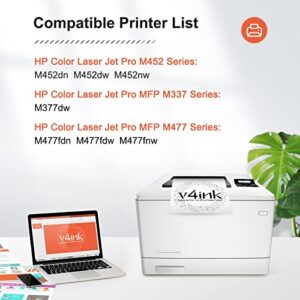 v4ink 2PK Remanufactured 410A Toner Cartridge Replacement for HP 410A 410X CF410A Black Toner Cartridge for HP Color Pro MFP M477fnw M477fdw M477fdn M377dw M452dn M452dw M452nw M452 M477 Printer