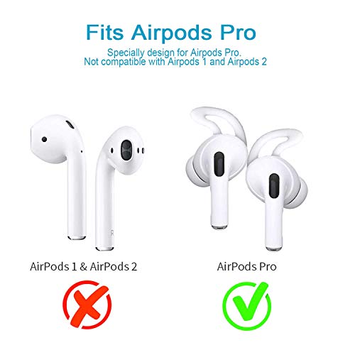 Generic Brands, Ear Covers and Hooks Accessories Compatible with Apple AirPods Pro, Fonygo 3 Pairs Professional Anti-Slip Silicone Earbuds Tips Hook Compatible with Apple Airpods Pro(3 Pairs Black)